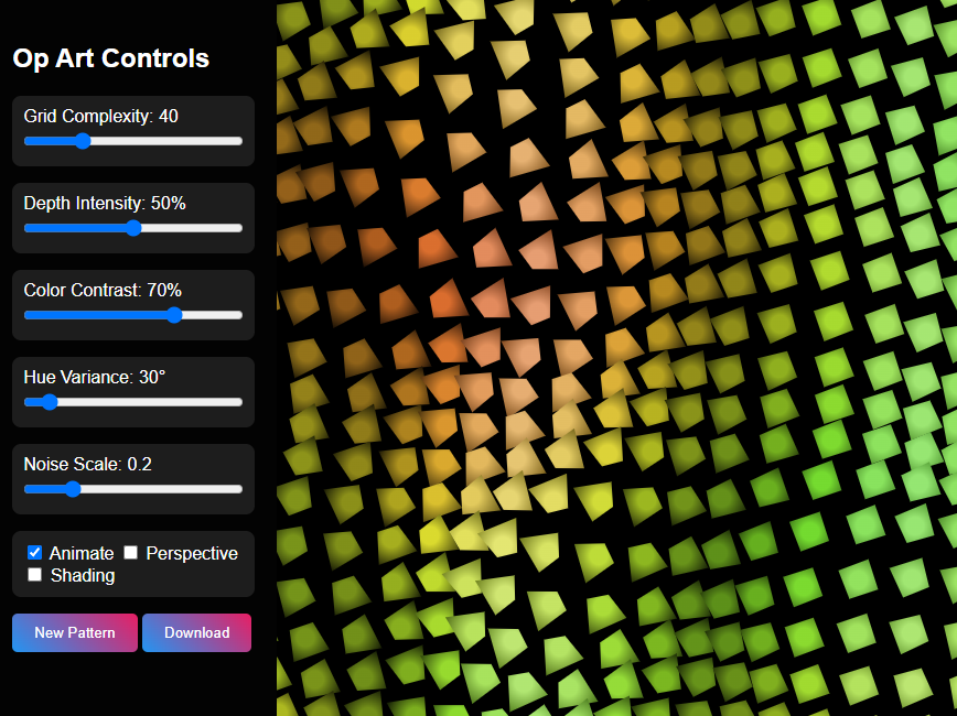 Victor Vasarely style optical art example